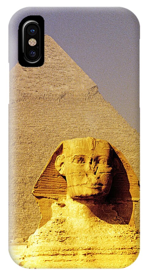 Egypt iPhone X Case featuring the photograph Sphinx and pyramid by Dennis Cox