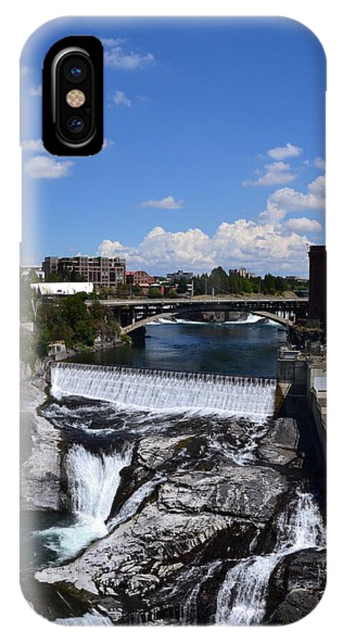 Spokane River iPhone X Case featuring the photograph Spokane Falls and Riverfront by Michelle Calkins