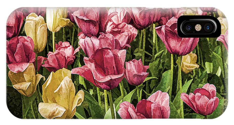 Tulips iPhone X Case featuring the photograph Spring Tulips by Linda Blair