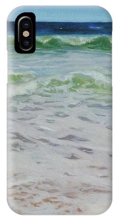 Painting iPhone X Case featuring the painting Spring wave by Ellen Paull
