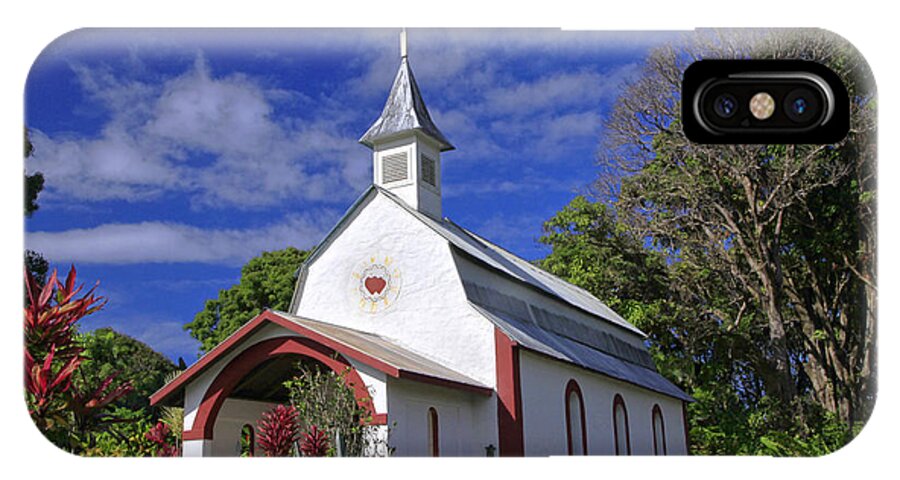 Kaulanapueo Church iPhone X Case featuring the photograph St Gabriel's Catholic Church by Richard Lynch