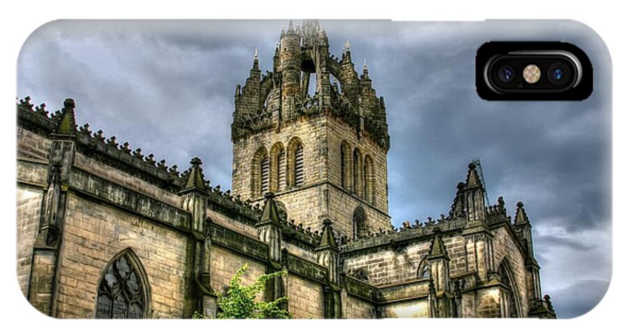 Cathedral iPhone X Case featuring the photograph St Giles and tree by Jenny Setchell