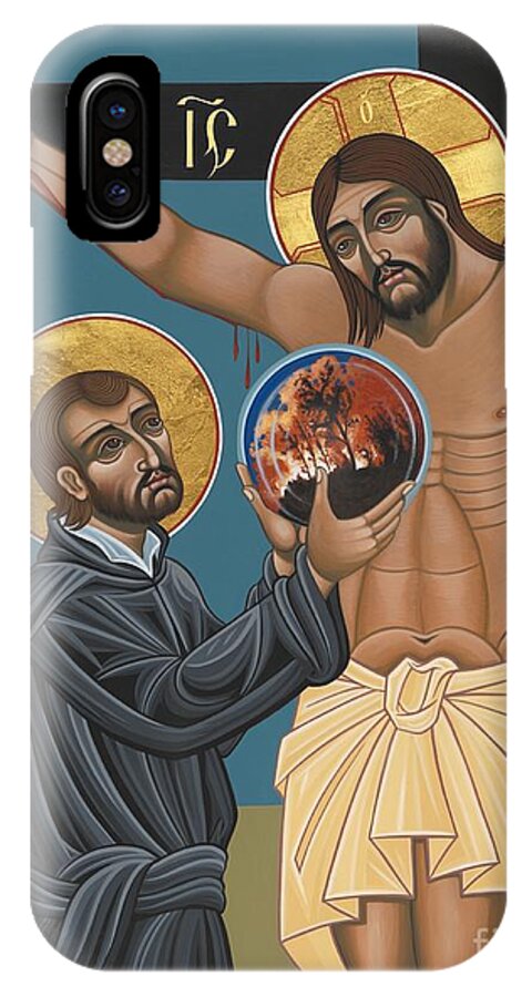 St. Ignatius And The Passion Of The World In The 21st Century iPhone X Case featuring the painting St. Ignatius and the Passion of the World in the 21st Century 194 by William Hart McNichols