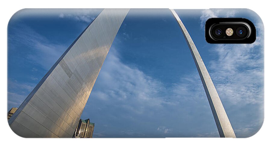 St. Louis iPhone X Case featuring the photograph St. Louis Gateway Arch Sunrise by David Haskett II