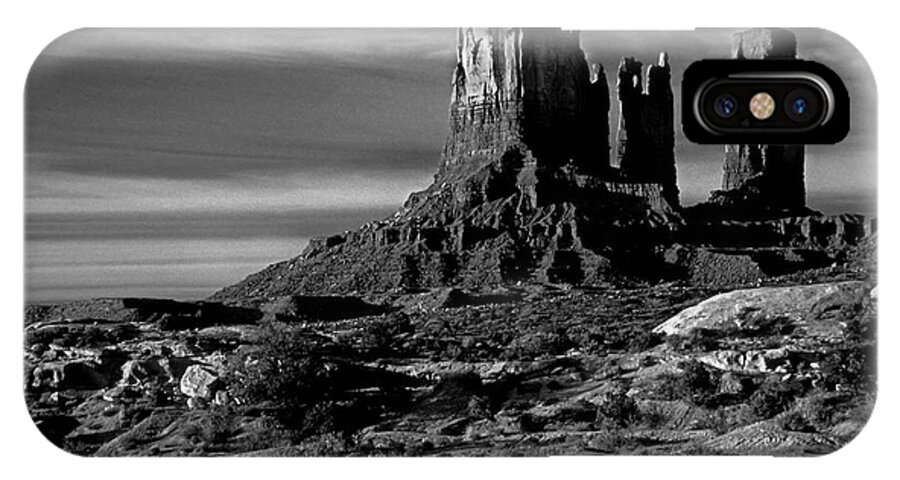 Stagecoach Rock iPhone X Case featuring the photograph Stagecoach Rock Monument Valley by Dave Mills