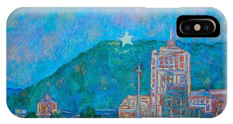 City iPhone X Case featuring the painting Star City by Kendall Kessler