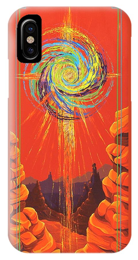 Star Light iPhone X Case featuring the painting Star of Splendor by Alan Johnson