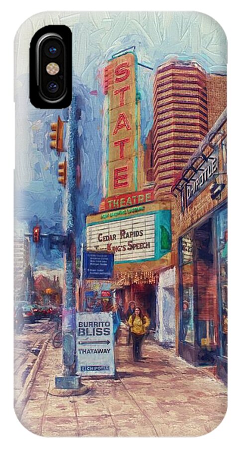 City iPhone X Case featuring the photograph State Street Impasto by Pat Cook