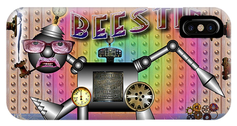 Steampunk Beestie iPhone X Case featuring the digital art Steampunk Beestie by Craig A Christiansen