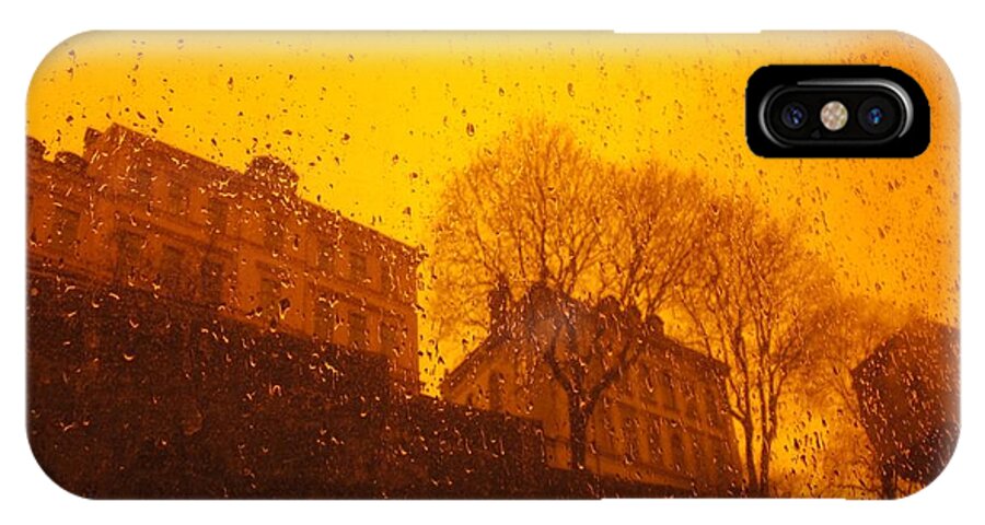 Raindrops iPhone X Case featuring the photograph Stockholm the heights of south in silhouette by Rosita Larsson