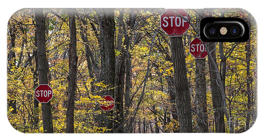 Stop iPhone X Case featuring the photograph STOP a Subtle Suggestion to Keep Out by Jeannette Hunt