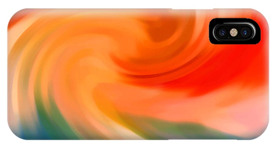 Abstract Landscape iPhone X Case featuring the painting Storm at Sea 1 by Amy Vangsgard