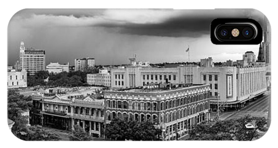 San iPhone X Case featuring the photograph Storm over San Antonio Texas Skyline by Silvio Ligutti