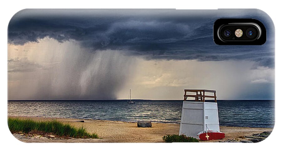 Water iPhone X Case featuring the photograph Stormy Seashore by Mark Miller