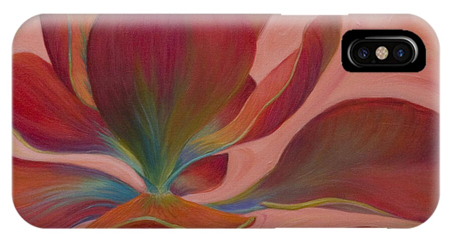 Strawberry iPhone X Case featuring the painting Strawberry Flapjack by Sandi Whetzel