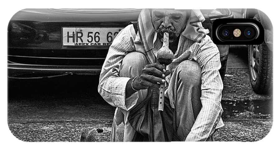 5d Mark Iii iPhone X Case featuring the photograph Street Corner Snake-Charmer by John Hoey