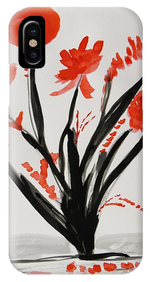 Such A Flower iPhone X Case featuring the painting Such a Flower by Mary Carol Williams