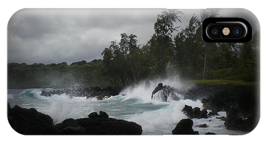 Hana Bay Maui iPhone X Case featuring the photograph Summer Storm Hana Bay Hawaii by Marilyn MacCrakin