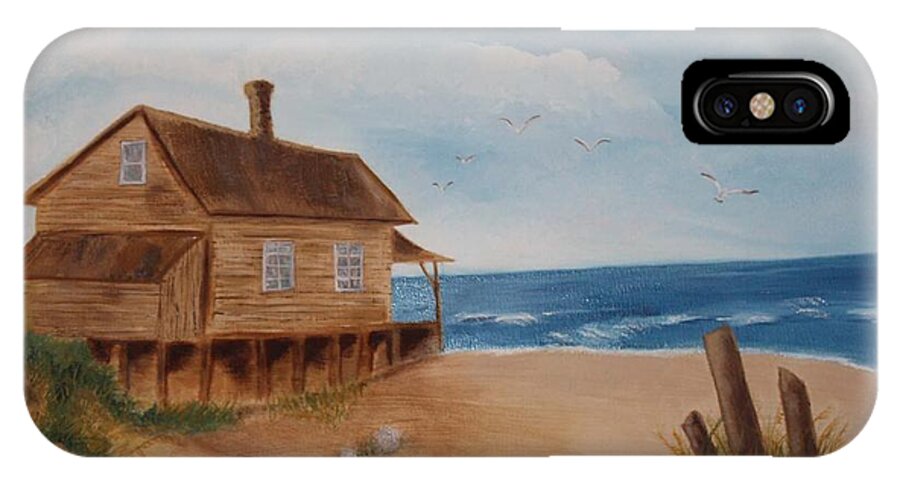 Beahhouse iPhone X Case featuring the painting Summers Over by Kimber Butler