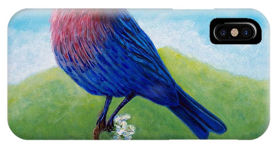 Bird iPhone X Case featuring the painting Summertime by Brian Commerford