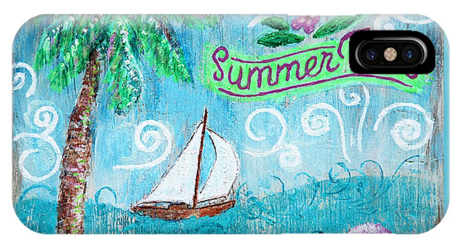 Summertime iPhone X Case featuring the painting Summertime by Jan Marvin