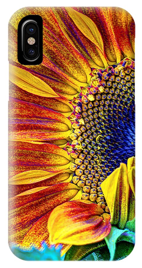 Sunflower iPhone X Case featuring the photograph Sunflower Abstract by Heidi Smith