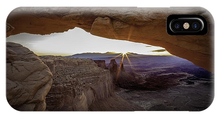 Landscapes iPhone X Case featuring the photograph Sunrise at Mesa Arch by Michael Schwartz
