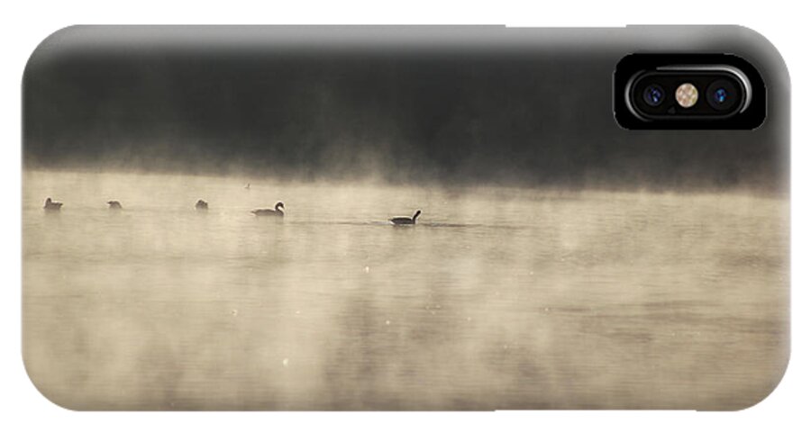 Lake Photographs iPhone X Case featuring the photograph Sunrise Geese by Melissa Petrey