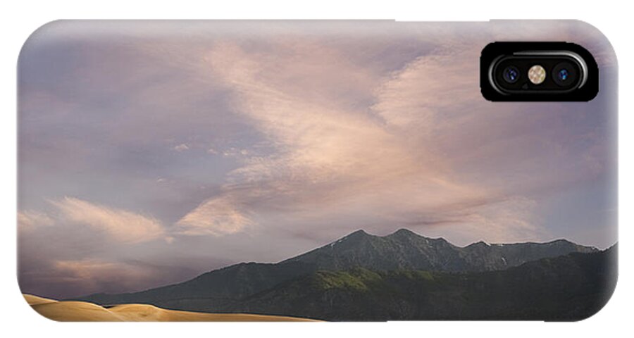 ;barren iPhone X Case featuring the photograph Sunrise over the Great Sand Dunes by Keith Kapple