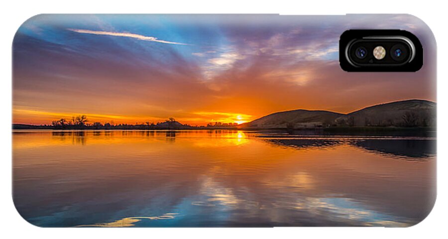 Landscape iPhone X Case featuring the photograph Sunrise Reflection by Marc Crumpler