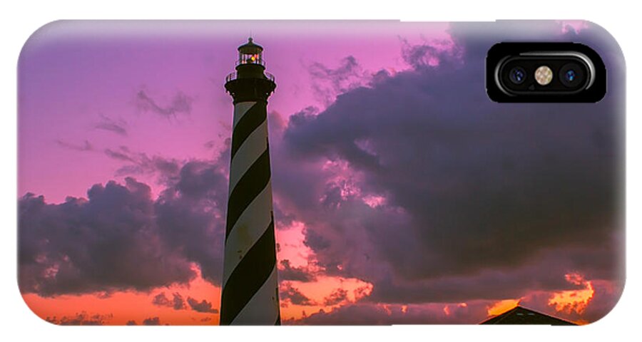 Lighthouse iPhone X Case featuring the photograph Sunset at Cape Hatteras by Nick Zelinsky Jr