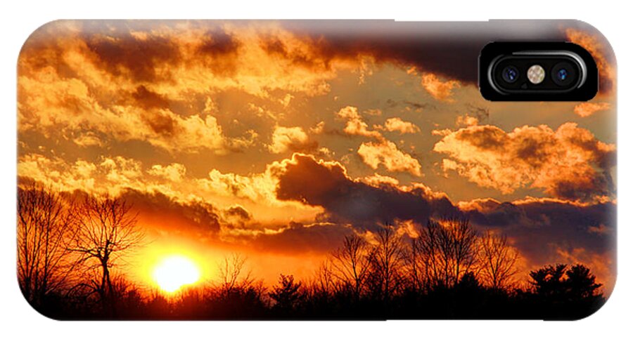 Sunset iPhone X Case featuring the photograph Sunset Clouds by John Meader