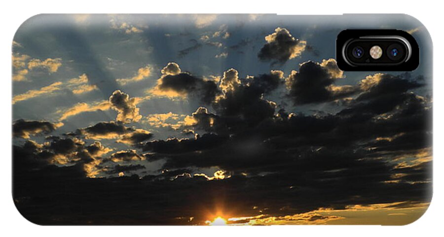 Sunset iPhone X Case featuring the photograph Dark Sunset by Mark Blauhoefer