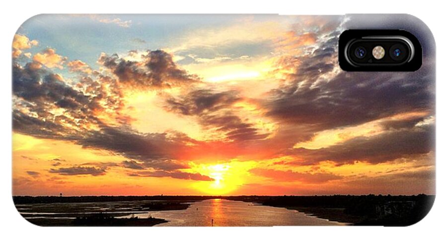 Art iPhone X Case featuring the photograph Sunset Over the ICW by Shelia Kempf