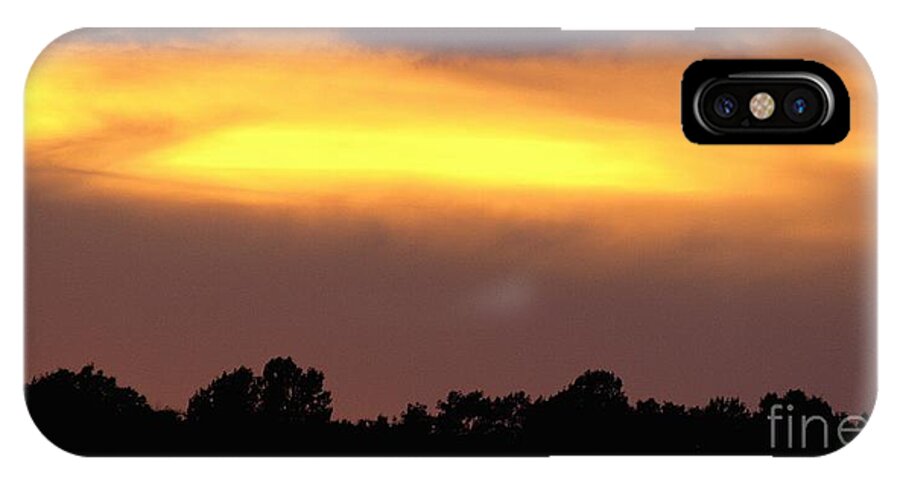 Sunset iPhone X Case featuring the photograph Sunset Sky by Raymond Earley