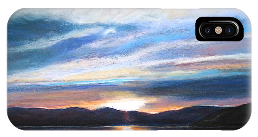 Landscape iPhone X Case featuring the painting Sunset by Vicki Brevell