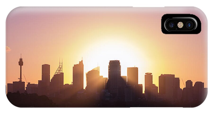 Sunset iPhone X Case featuring the photograph Sydney's Evening by Jola Martysz
