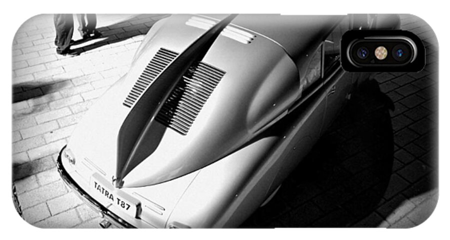Classic Car iPhone X Case featuring the photograph Tatra Noir by Steve Natale