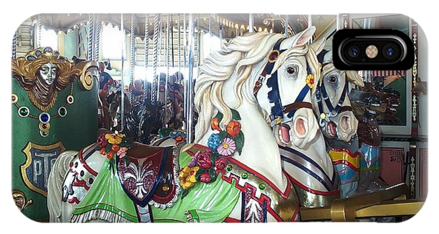 Carousel iPhone X Case featuring the photograph Team Work by Barbara McDevitt