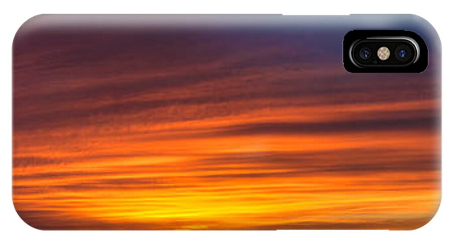Sunrise iPhone X Case featuring the photograph Texas Sunset Panorama by Richard Mason