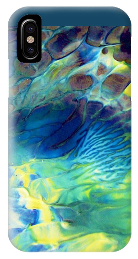 Abstract Painting iPhone X Case featuring the painting Textured Abstract 5 by Sharon Ackley