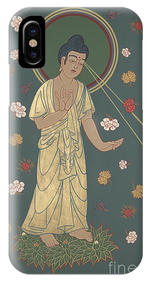 Amitabha Buddha Descending iPhone X Case featuring the painting The Amitabha Buddha Descending 247 by William Hart McNichols