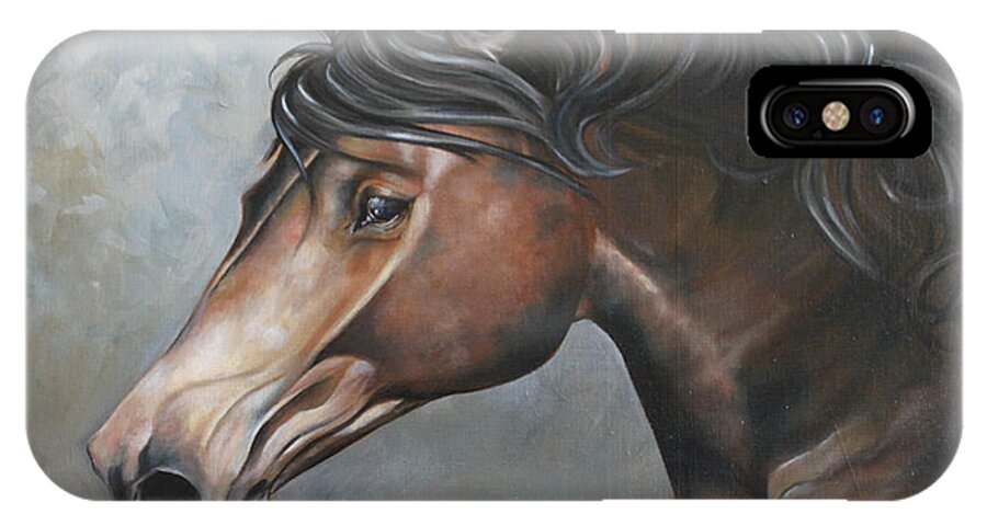 Andalusian iPhone X Case featuring the painting The Andalusian by Debbie Hart