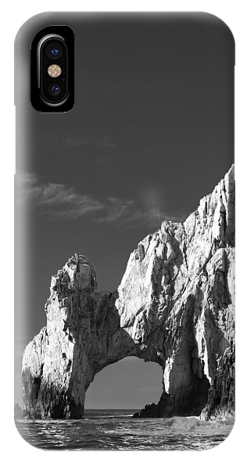 Los Cabos iPhone X Case featuring the photograph The Arch in Black and White by Sebastian Musial