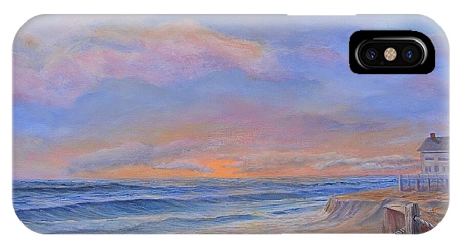 Seascapes iPhone X Case featuring the painting The Beach House by William Stewart
