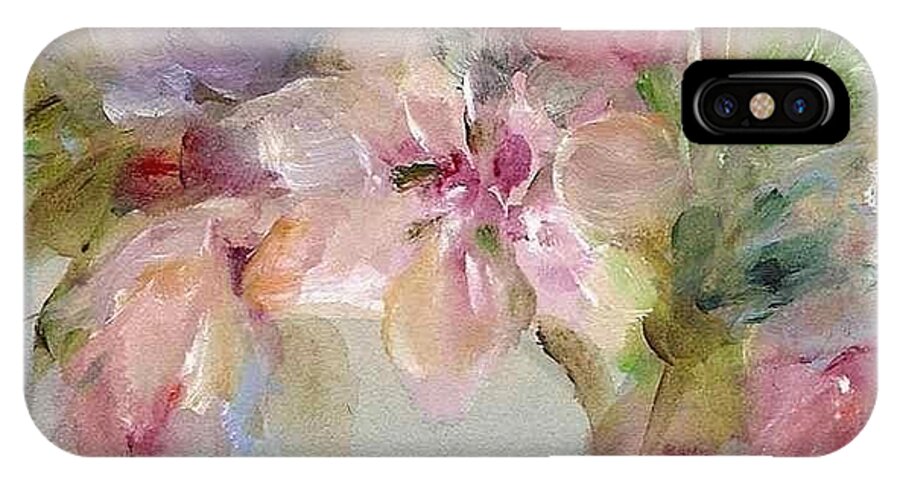 Floral iPhone X Case featuring the painting The Bouquet by Mary Wolf