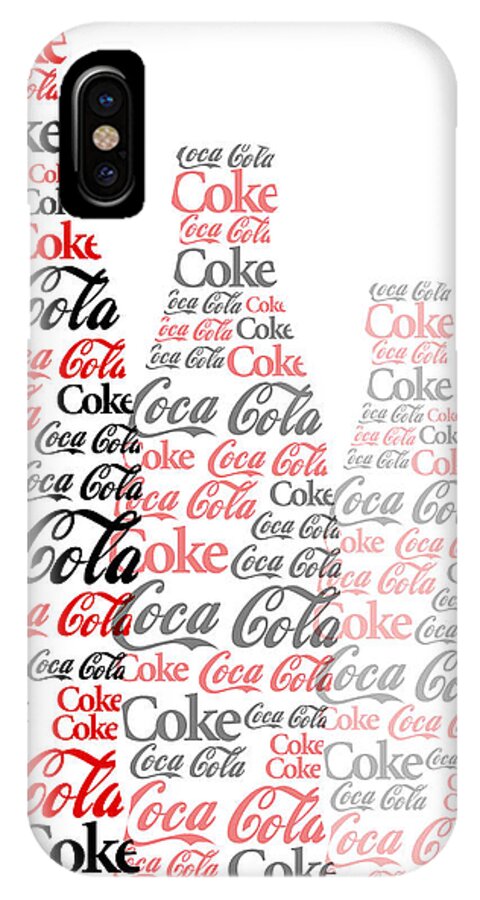 Coke iPhone X Case featuring the digital art The Coke Project by Saad Hasnain