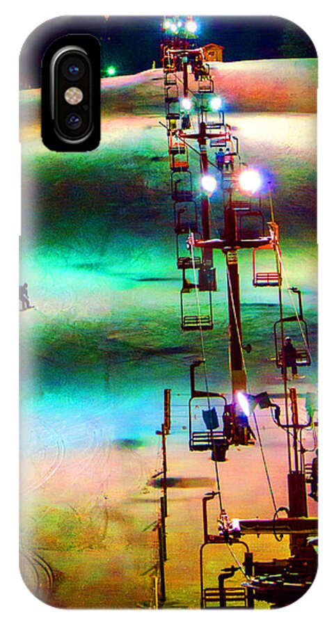 Ski Hill iPhone X Case featuring the photograph The Color Of Fun by Susan McMenamin