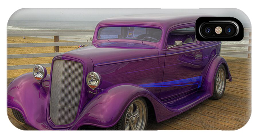 Purple Cars iPhone X Case featuring the photograph The Deep Purple Ride by Mathias 