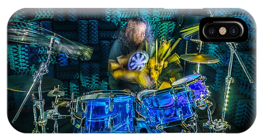 Drums iPhone X Case featuring the photograph The Drummer by David Morefield
